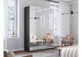 Шкаф-купе Прайм 2-х дверный 1200 два зеркала Серый Диамант