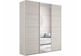 Шкаф-купе Прайм 3-х дверный 2100 ДСП/зеркало/ДСП Ясень Анкор Светлый
