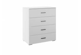 Комод 4 ящика Осло М05 ручка брусок Белый