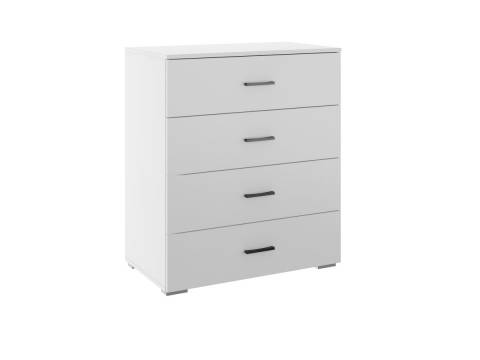 Комод 4 ящика Осло М05 ручка брусок Белый