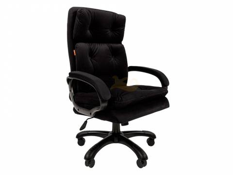 Офисное кресло Chairman 442 Россия ткань черная R 015 черный пластик