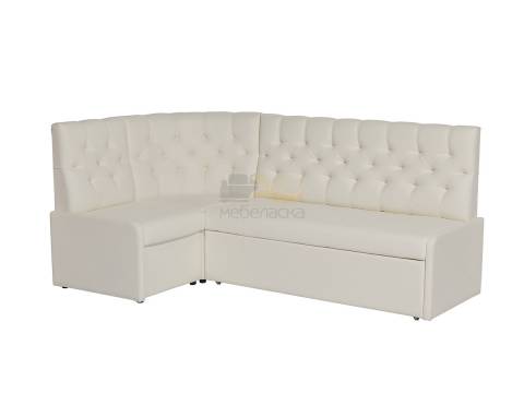 Кухонный уголок КУ 21 с коробом для хранения экокожа Линкольн 100