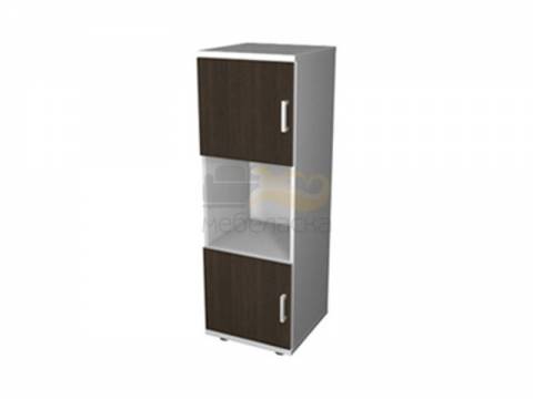 Шкаф-стеллаж трёхъярусный односекционный с двумя дверями ПД1