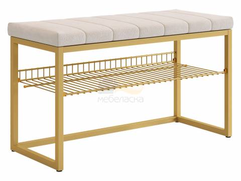 Обувница Классная 2 золото/крем