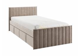 Кровать с ящиками Твикс цвет велюра латте