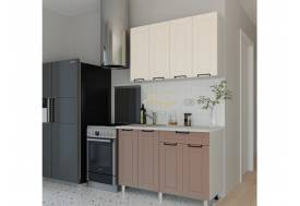 Кухня Ривьера 1200 МДФ Карбон Брюле/Карбон Латте без столешницы