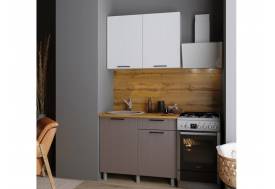 Кухня Хилтон 1000 МДФ Клен Белый/Клен Серый без столешницы