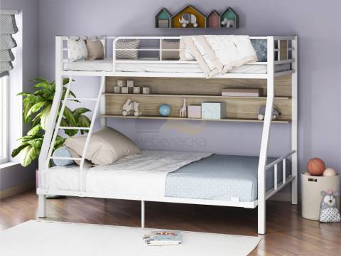 Двухъярусная кровать Гранада-1П 140 Белый