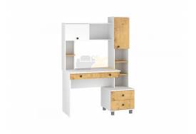 Стол компьютерный Персона-10 белый/дуб бунратти