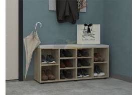 Тумба София-5 дуб сонома/белый