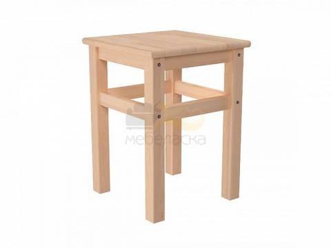 Табурет массив березы без покрытия