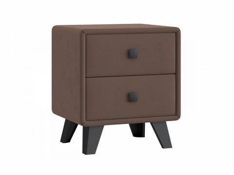 Тумба Николь 2 ящика микровелюр шоколад