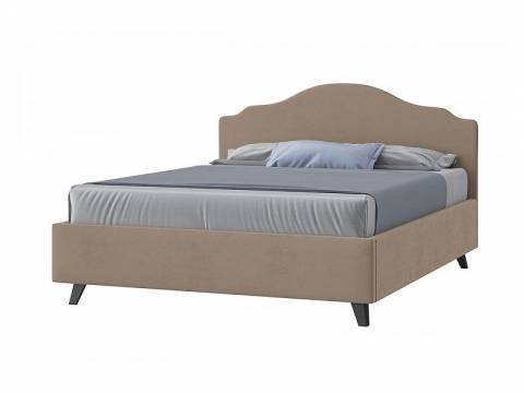 Кровать Адель с ПМ 1200х2000 мм микровелюр капучино