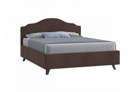 Кровать Адель с ПМ 1200х2000 мм микровелюр шоколадный