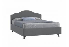 Кровать Адель с ПМ 1600х2000 мм микровелюр серый