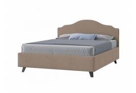 Кровать Адель с ПМ 1800х2000 мм микровелюр капучино