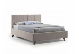 Кровать Оливия с ПМ 1200х2000 мм микровелюр бежевый