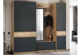 Модульная прихожая Стоуби фасад серый графит