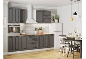 Кухонный гарнитур Африканское Лапачо графит 2600 мм