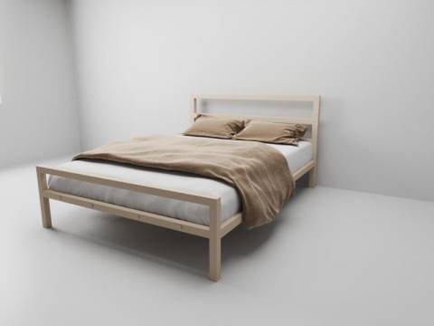 Кровать металлическая Комфорт 1200 бежевая