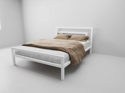 Кровать металлическая Куба 1400 белая