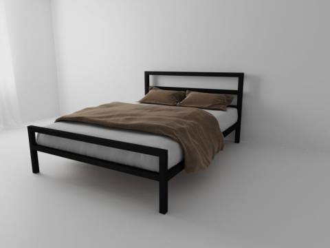 Кровать металлическая Комфорт 1400 черная