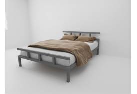 Кровать металлическая Лофт 1400 серая