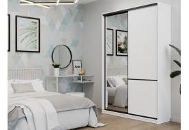 Шкаф-купе СТМ Line 150х45 с зеркалом Белый