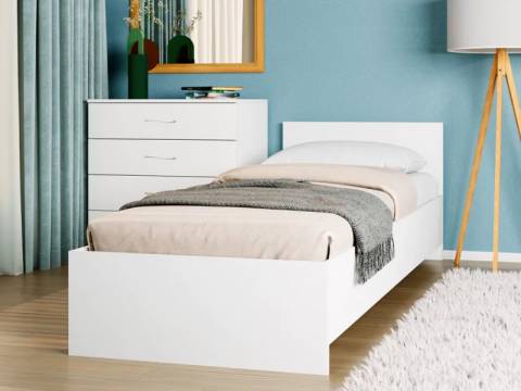 Кровать Монблан Kids 80х200 см Белый Шагрень