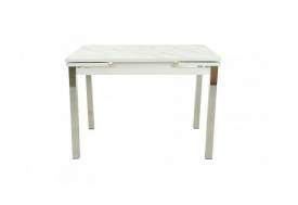 Стол раздвижной Аполлон 900 мм мрамор белый/хром