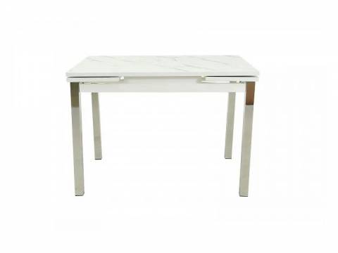 Стол раздвижной Аполлон 1200 мм мрамор белый/хром