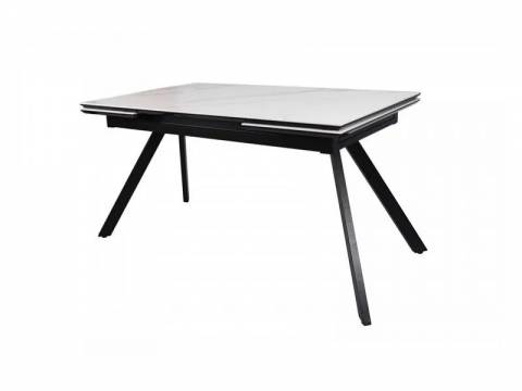 Стол раздвижной Атлант 1200 мрамор белый/черный муар