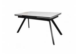 Стол раздвижной Атлант 1800 мрамор белый/черный муар
