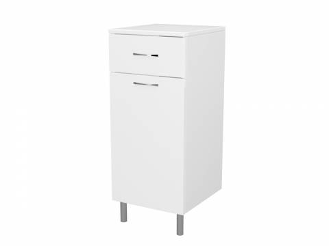 Комод Аква 35 напольный 1 дверь белый правый