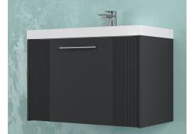 Тумба Альба 70 подвесная 1 ящик раковина Слим 70 антрацит