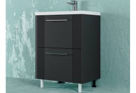 Тумба Альба 60 напольная 2 ящика Океан 60 антрацит