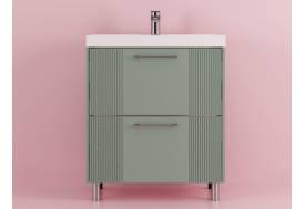 Тумба Альба 70 напольная 2 ящика Слим 70 мята