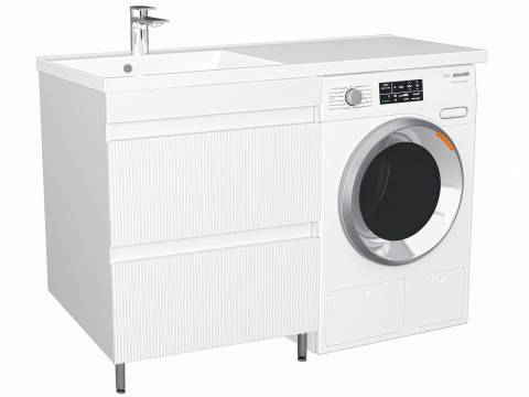 Тумба Куба Риф 57 напольная 2 ящика раковина под Marshall 120 левая