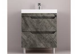 Тумба Леон 60 напольная 2 ящика раковина Океан 60 оникс