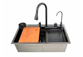 Мойка Dikalan KN754508 из нержавеющей стали многофункциональная Черный