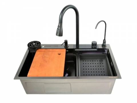 Мойка Dikalan KN754508 из нержавеющей стали многофункциональная Черный