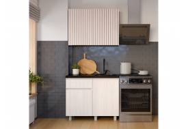 Кухня Тренд 1000 мм ясень белый фотопечать имитация реек