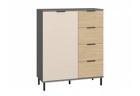 Комод 16.234.01 Марвэл Темно-серый-Сатин, Плэйн