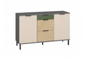 Комод 16.234.02 Марвэл Темно-серый-Сатин, Плэйн