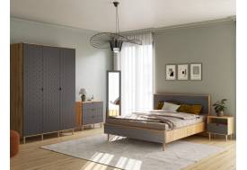 Спальня Денвер Дуб Вотан/Графит