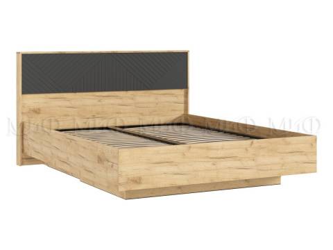 Кровать парящая 1600 Флэш (с ПМ) Браш Графит/Дуб Крафт