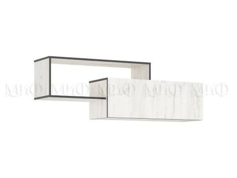 Полка 2-х ярусная Норд Дуб Крафт Белый