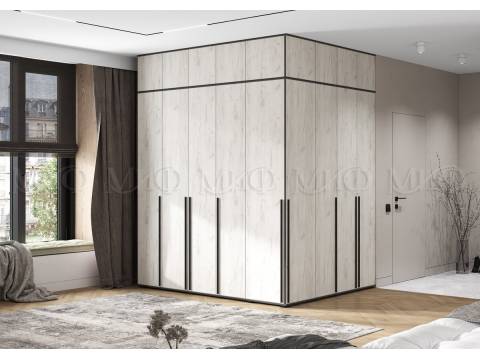 Шкаф модульный с угловым пеналом Норд Дуб крафт Белый