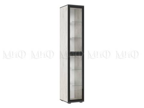 Пенал-стекло (400) Норд Дуб Крафт Белый