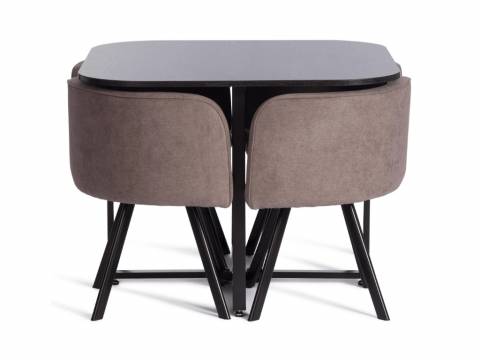 Обеденный комплект QUADRON (mod. PT14) Mocha/черный